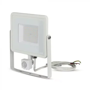 V-TAC LED reflektor Samsung Chip 50W 4000lm 3000K, mozgásérzékelővel, fehér házzal - 466