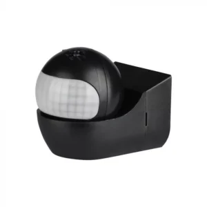 V-TAC oldalfali infravörös mözgásérzékelő mozgatható fejjel 180o, Max. 400W 240V (LED), IP44 fekete - 5089