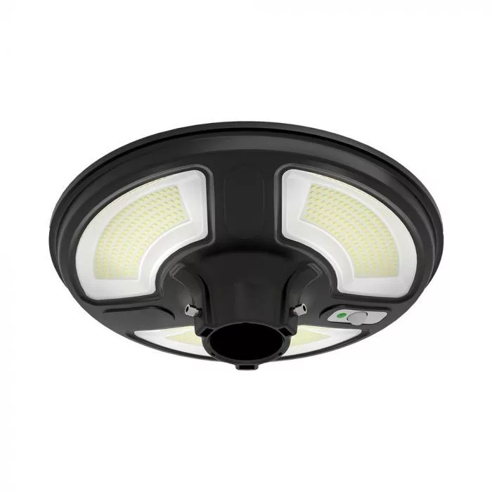 V-TAC Oszlopra szerelhető napelemes lámpa távirányítóval, radarral, 15W 1000lm 3,2V 15000mAh, 4000K, fekete - 5150 - 11258