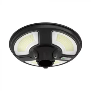 V-TAC Oszlopra szerelhető napelemes lámpa távirányítóval, radarral, 15W 1000lm 3,2V 15000mAh, 6500K, fekete - 5151 - 11258