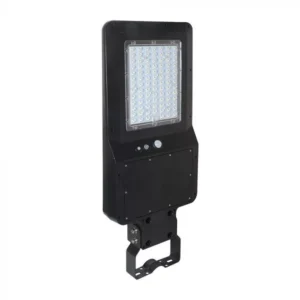 V-TAC 3in1 utcai napelemes lámpa mozgásérzékelővel, távirányítóval 40W 4800lm, 9,6V 12000mAh, 6500K, fekete - 5504