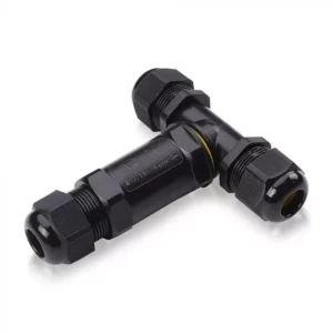 V-TAC vízálló kötődoboz, T elosztó, 8-12 mm IP68, fekete - 5978