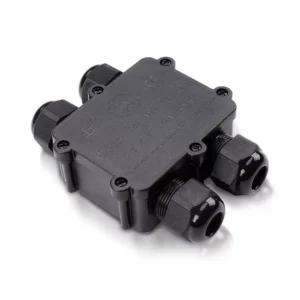V-TAC vízálló kötődoboz 4 bekötési ponttal, 8-12 mm IP68, fekete - 5982