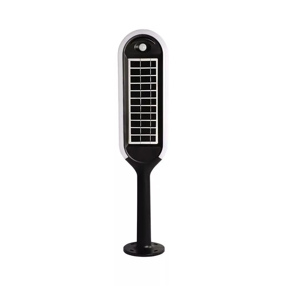 V-TAC leszúrható napelemes kerti lámpa mozgásérzékelővel, 5W 400lm 3,7V 2000mAh, 4000K, fekete színű - 6665
