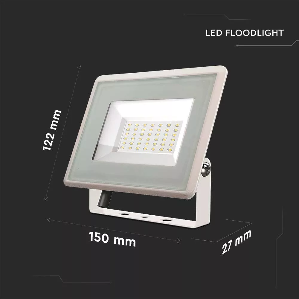 V-TAC LED reflektor 30W 2510lm 100o 6400K fehér házas "E" széria - 6748 - Image 7