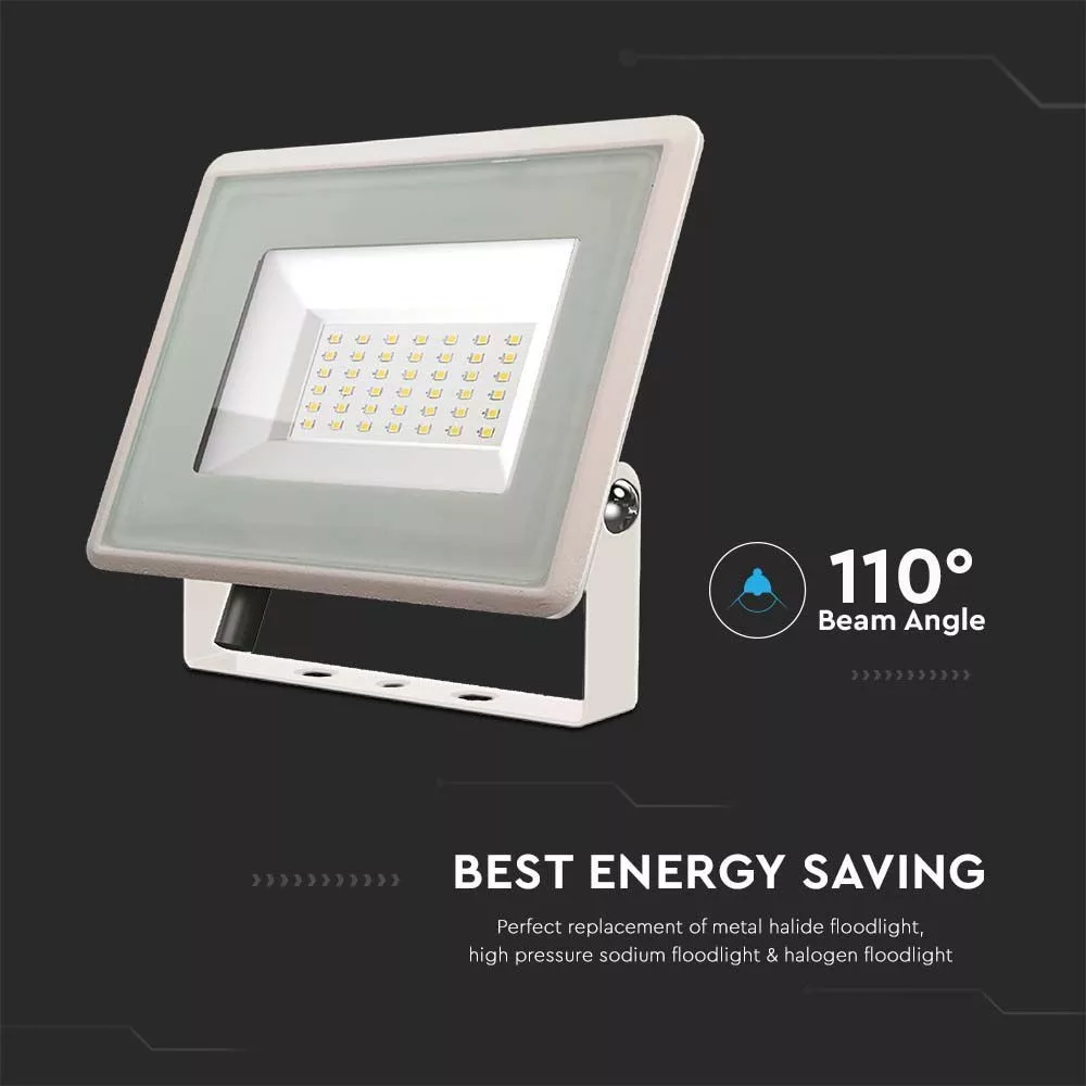 V-TAC LED reflektor 30W 2510lm 100o 6400K fehér házas "E" széria - 6748 - Image 4