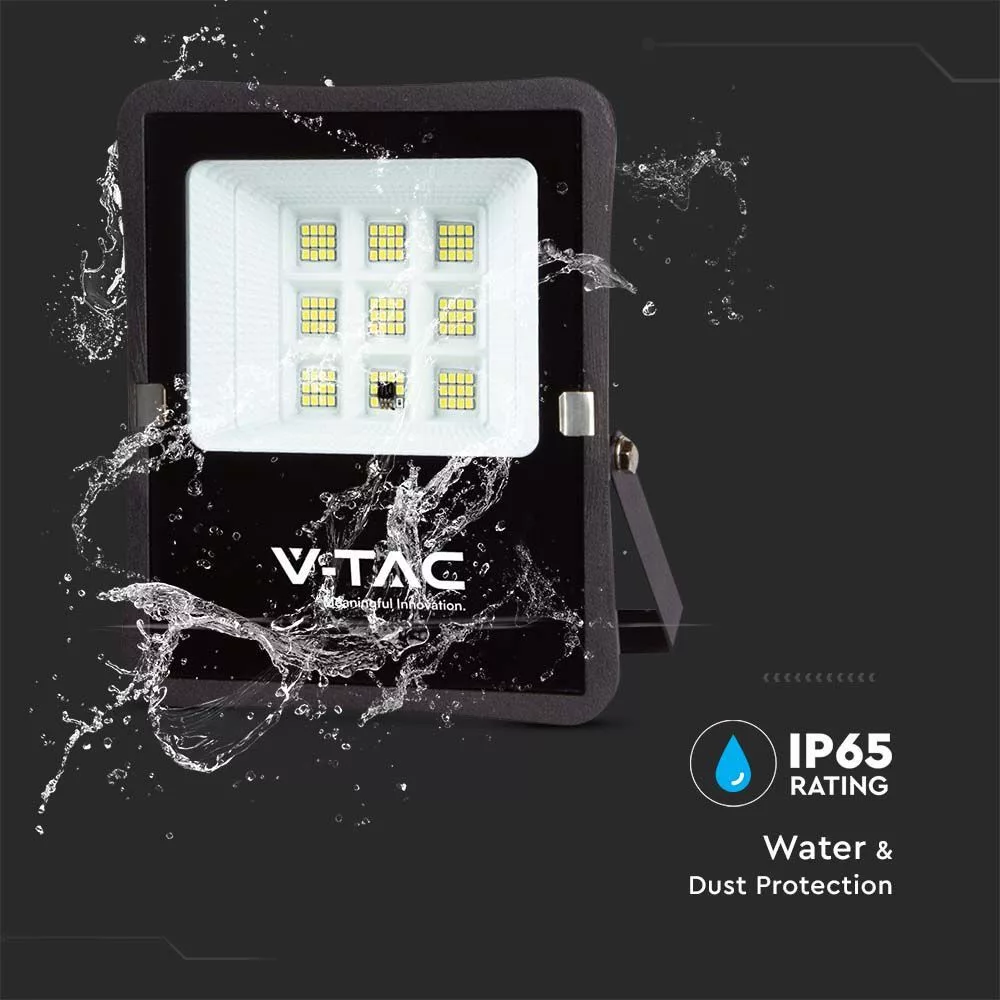V-TAC Napelemes LED reflektor 12W 1200lm 3,2V 10000mAh 4000K, távirányítóval, fekete - 6967 - Image 6