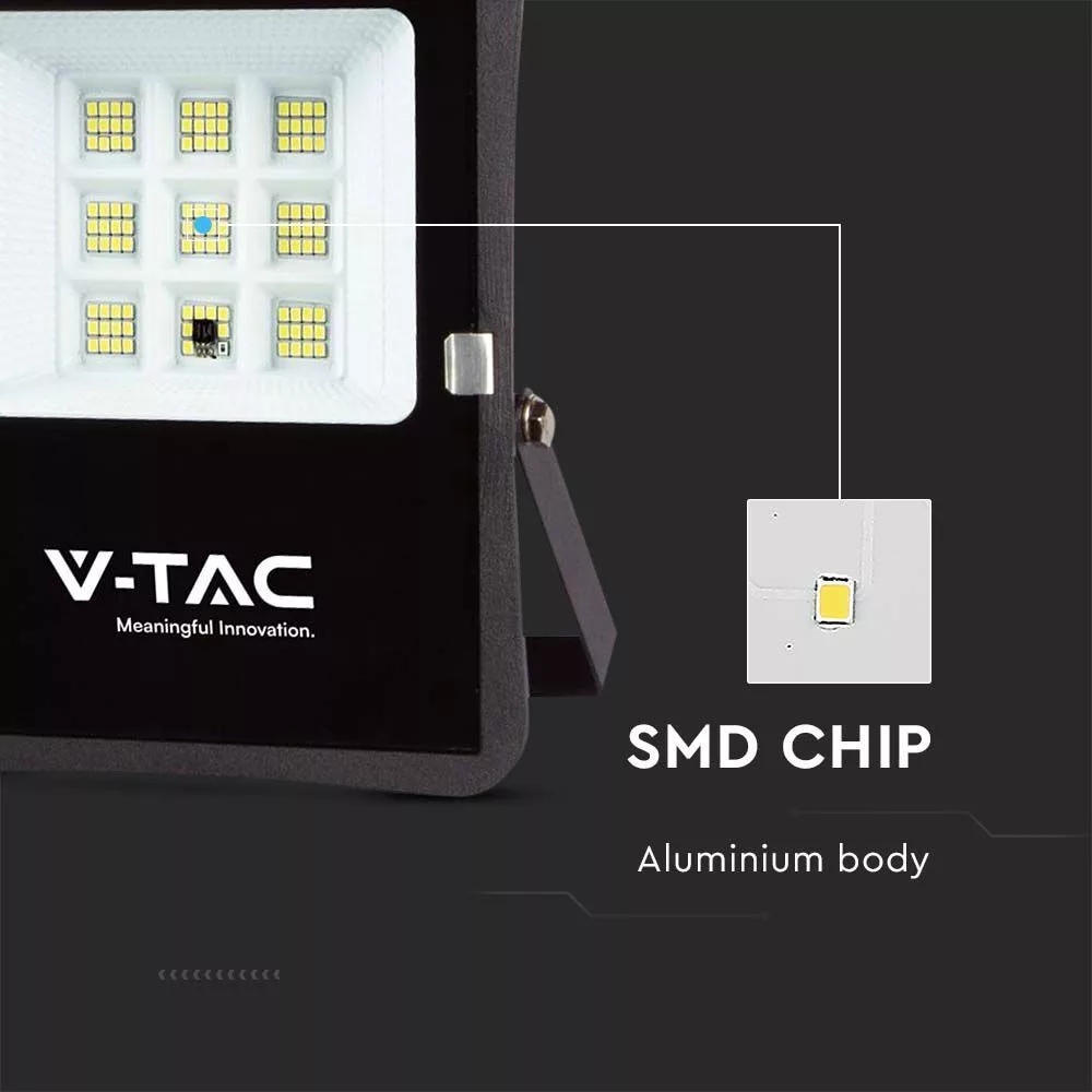 V-TAC Napelemes LED reflektor 12W 1200lm 3,2V 10000mAh 4000K, távirányítóval, fekete - 6967 - Image 5