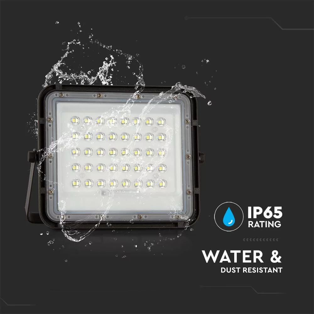 V-TAC Napelemes LED reflektor 20W 1800lm 3,2V 16000mAh 6500K, 3m vezetékkel, cserélhető akkumulátorral, távirányítóval, fekete - 7827 - Image 4