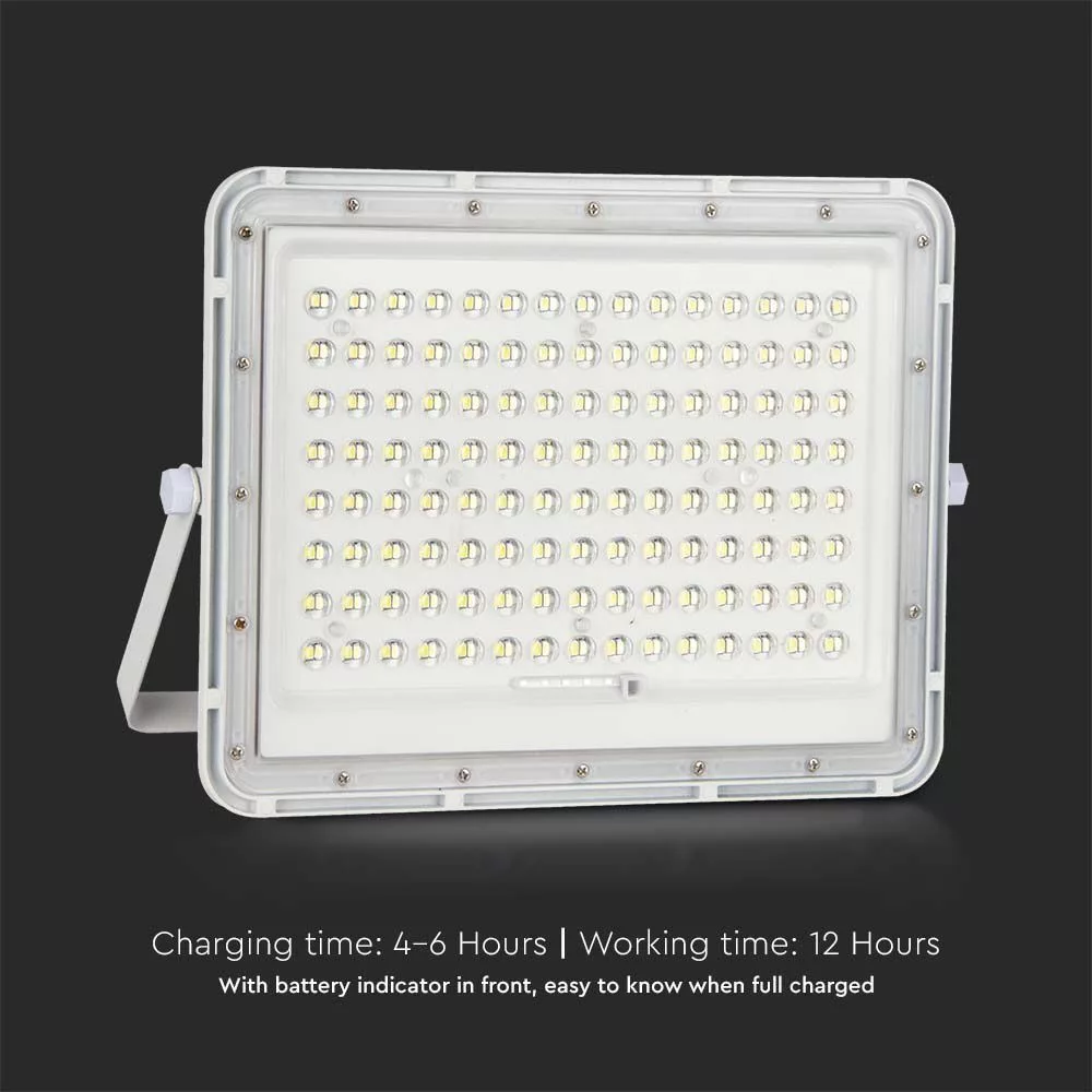 V-TAC Napelemes LED reflektor 20W 1800lm 3,2V 16000mAh 4000K, 3m vezetékkel, cserélhető akkumulátorral, távirányítóval, fehér - 7846 - Image 4