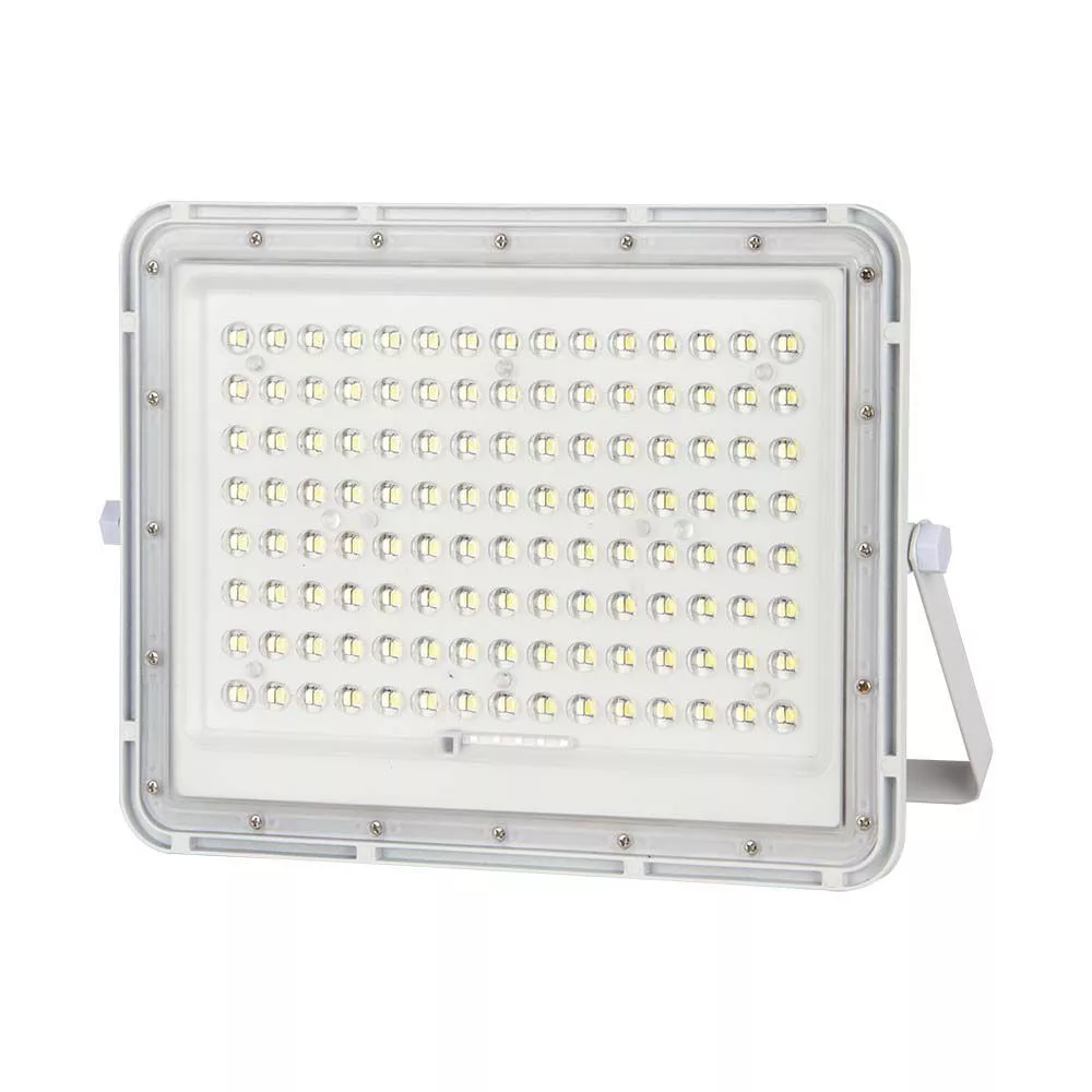 V-TAC Napelemes LED reflektor 20W 1800lm 3,2V 16000mAh 4000K, 3m vezetékkel, cserélhető akkumulátorral, távirányítóval, fehér - 7846