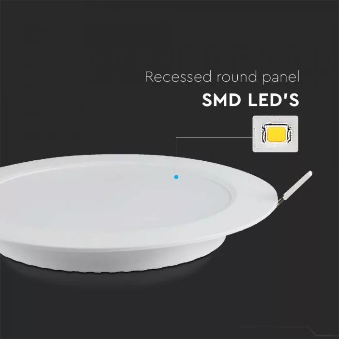 V-TAC süllyesztett kör alakú MINI LED panel 12W 1200lm 3000K (Samsung Chip) - 78611 - Image 6