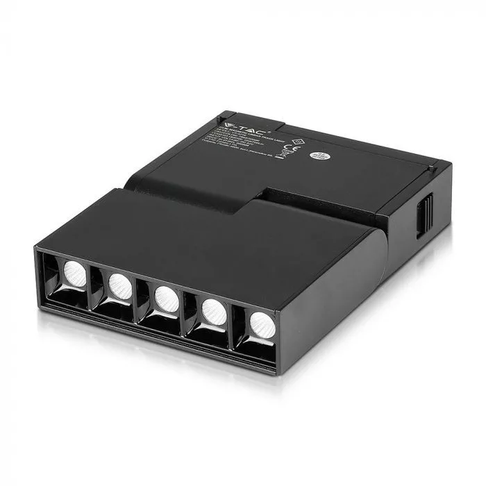 V-TAC dönthető LED spotlámpa mágneses sínhez, 10W 700lm 24V, 3000K, 30o, CRI: >90, UGR<19, fekete színű - 7962 - Image 6