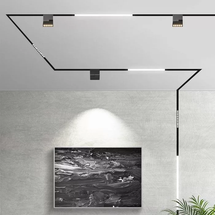 V-TAC dönthető LED spotlámpa mágneses sínhez, 10W 700lm 24V, 4000K, 30o, CRI: >90, UGR<19, fekete színű - 7963 - Image 3