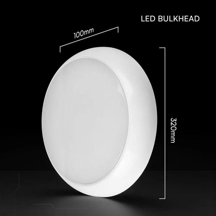 V-TAC LED mennyezeti lámpa (Cree LED) 8W-16W-20W 3in1 3000K-4000K-6500K IP65 mikrohullám érzékelő + vészvilágító funkció - 812-24-6 - Image 5