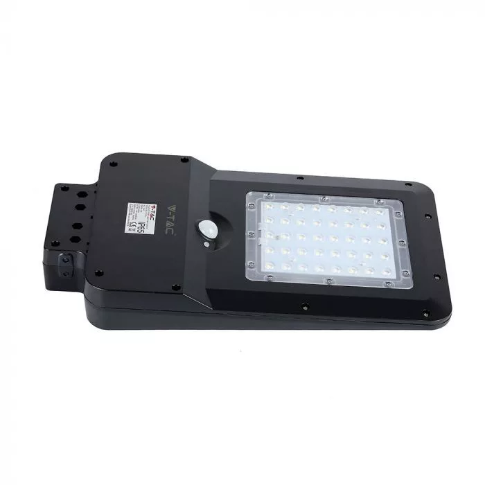V-TAC Utcai napelemes lámpa 15W 1600lm 7,4V 5400mAh 4000K, oszlopra szerelhető, PIR szenzorral, fekete - 8549 - Image 4