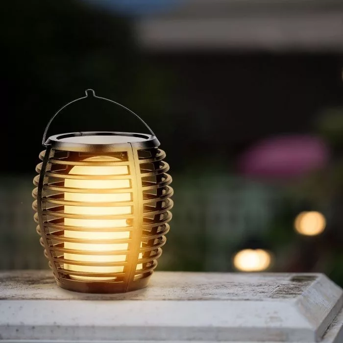 V-TAC napelemes LED láng imitáló kerti lámpa, függeszthető, oldalfalra és állítva is, 0,4W 5lm 3,7V 500mAh, fekete színű - 8558 - Image 7