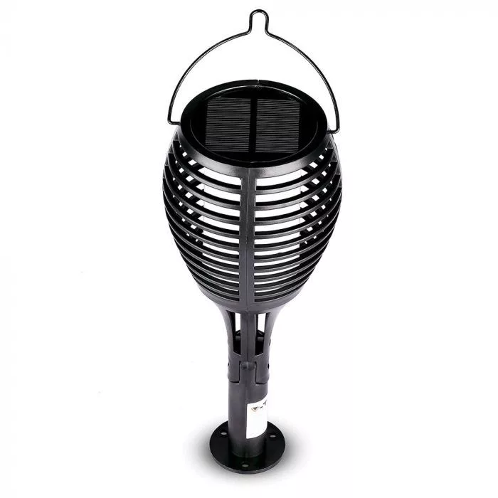 V-TAC napelemes LED láng imitáló kerti lámpa, függeszthető, oldalfalra és állítva is, 0,4W 5lm 3,7V 500mAh, fekete színű - 8558 - Image 4