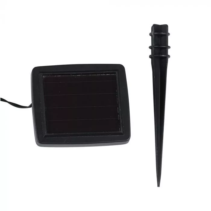 V-TAC napelemes LED party fényfüzér 2 m, 10 db fényforrással, 10W 100lm 1,2V 300mAh, 3000K, ezüst színű - 8559 - Image 2