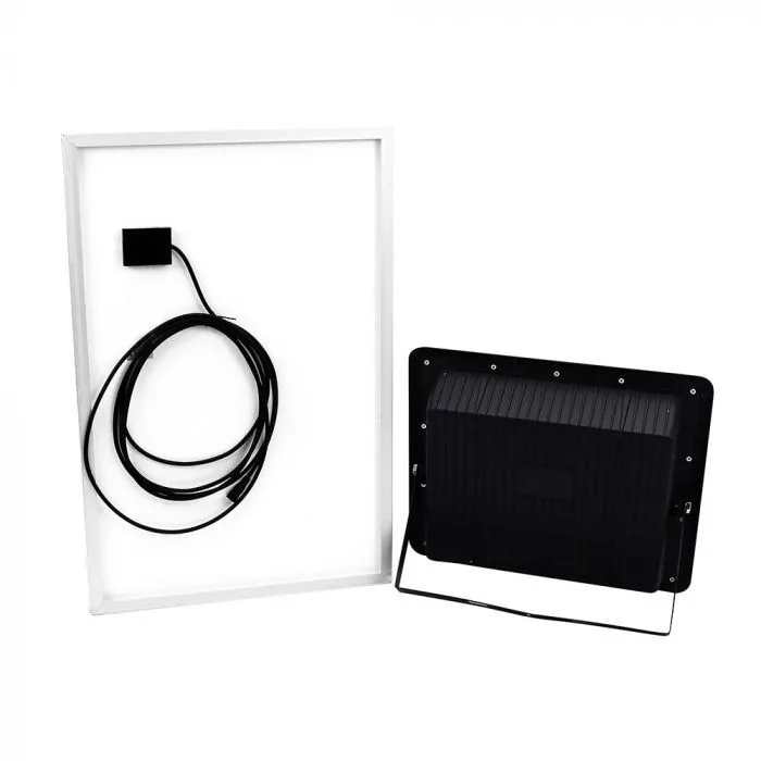 V-TAC Napelemes LED reflektor 50W 4200lm 3,2V 25000mAh 4000K, 5 m vezetékkel, UV álló, távirányítóval, fekete - 8578 - Image 4
