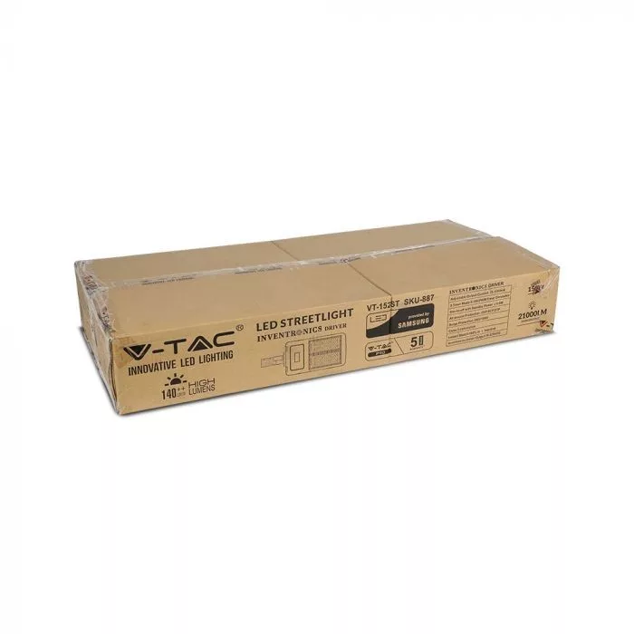V-TAC LED utcai térvilágító lámpa Samsung Chip 150W 21000lm 4000K, szürke színű - 887 - Image 2
