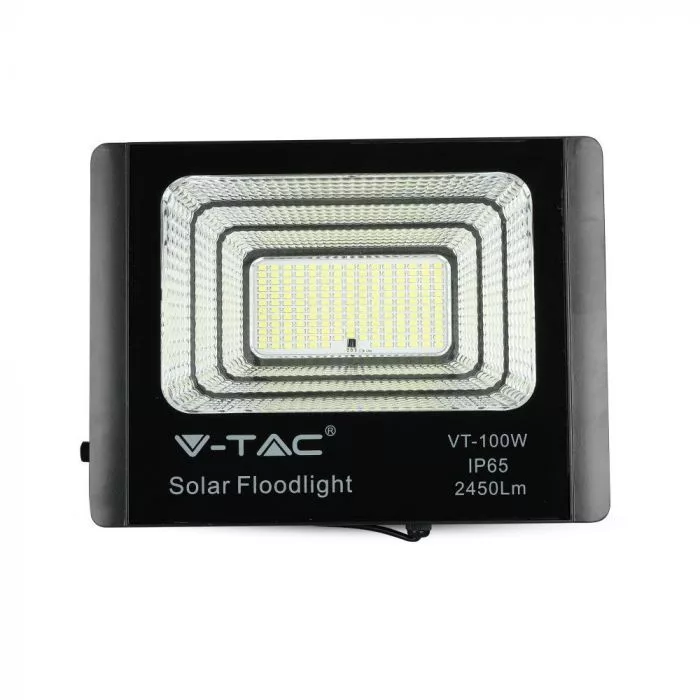 V-TAC Napelemes LED reflektor 35W 2450lm 3,2V 15000mAh 6000K, 5 m vezetékkel, UV álló, távirányítóval, fekete - 94012 - Image 2